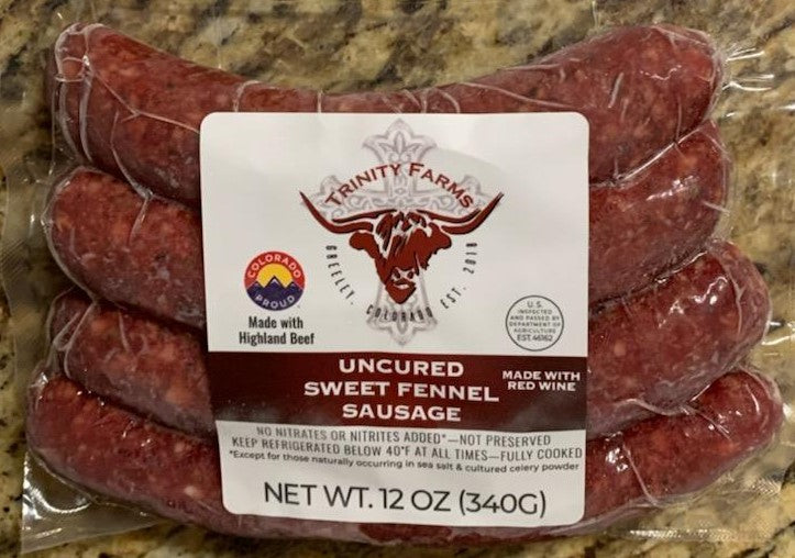 Fennel Sausage "Trinity Farms" All Natural Homestead Beef